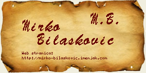 Mirko Bilašković vizit kartica